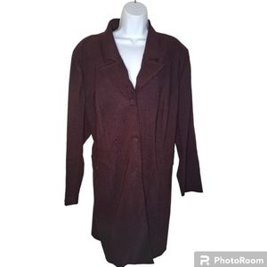 Casual Corner Annex Woman Long Jacket Size 22 W